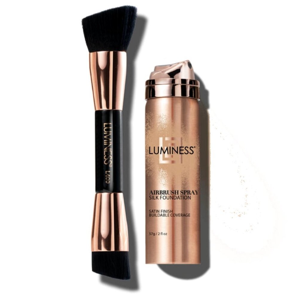 LUMINESS AIRBRUSH SPRAY FOUNDATION & BRUSH KIT - SHADE 20 - BRAND NEW, SEALED!